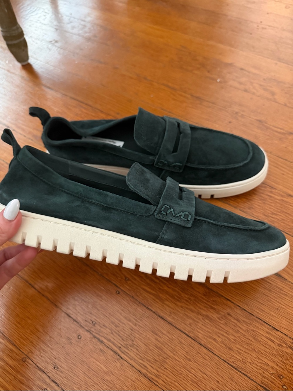 NEW Vionic suede loafer dark green 10 comfort shoe $140